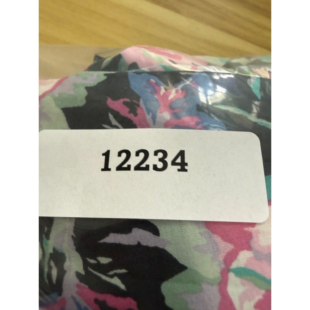 Vintage Laura Ashley Dress Womens 14 Black Pink Floral Cotton Pockets Cottage - Picture 10 of 10